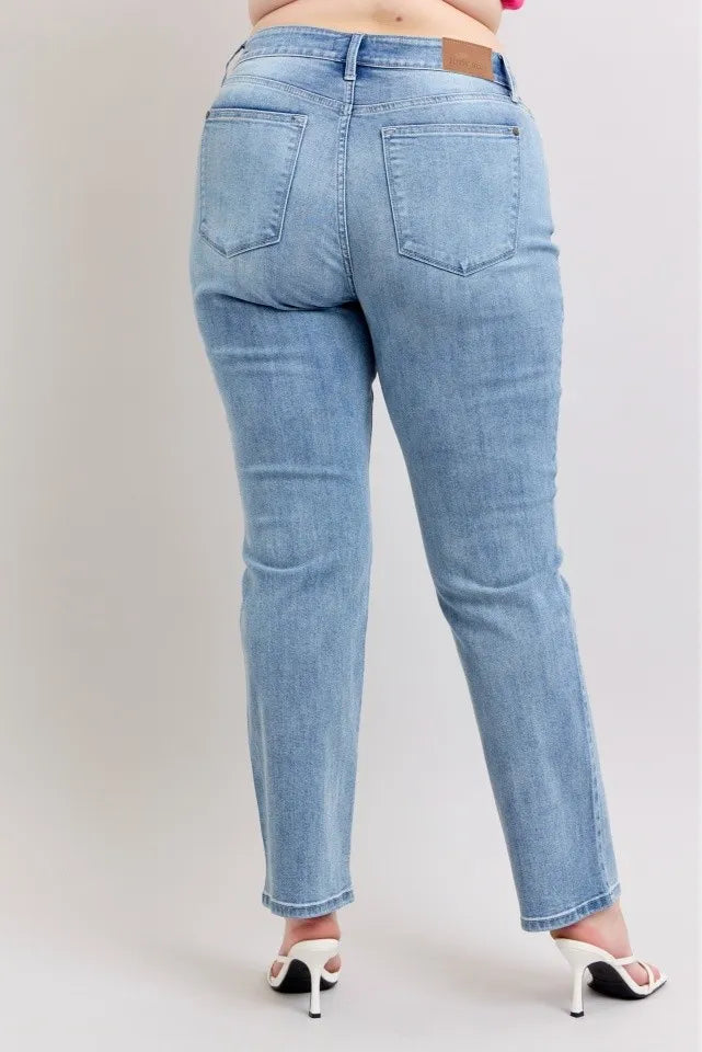 Judy Blue Plus Size High Waist Dad Jeans-Get You Some Sun