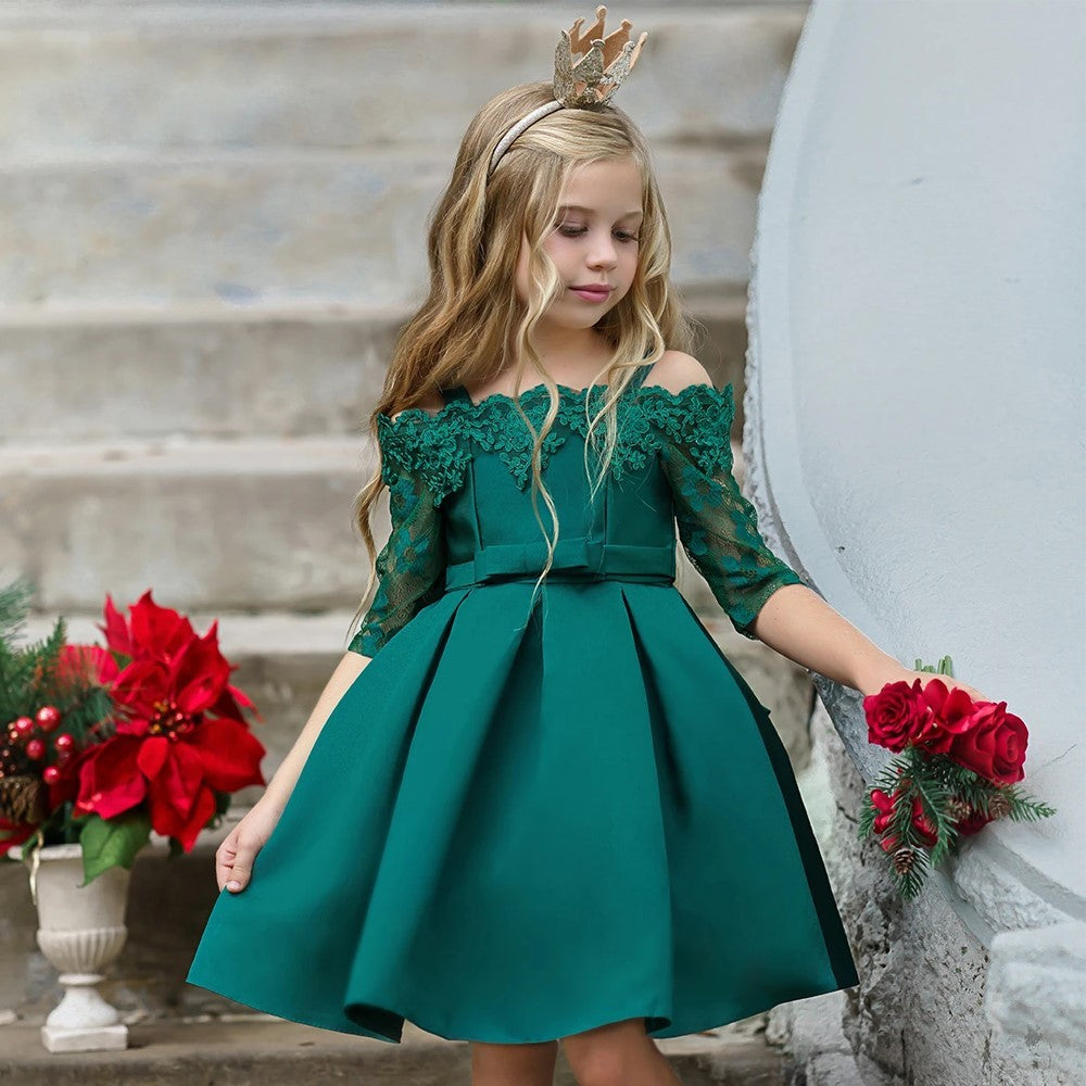 Kids Girls Beautiful Red Dress-Get You Some Sun