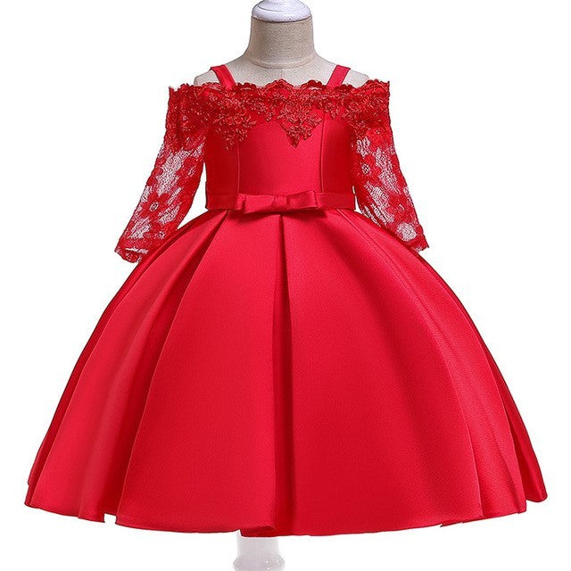 Kids Girls Beautiful Red Dress-Get You Some Sun