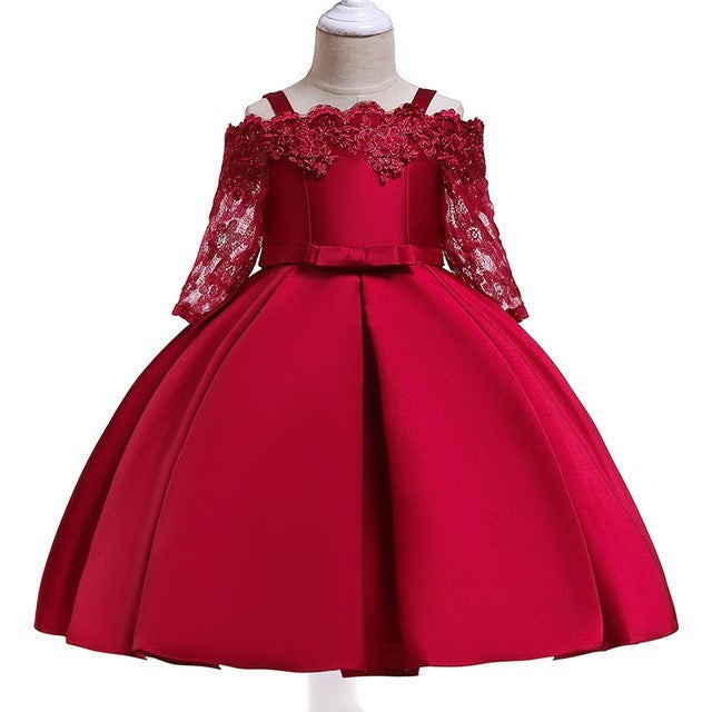 Kids Girls Beautiful Red Dress-Get You Some Sun