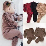 Newborn Unisex Ruffles Jumper Long Sleeve pant Set