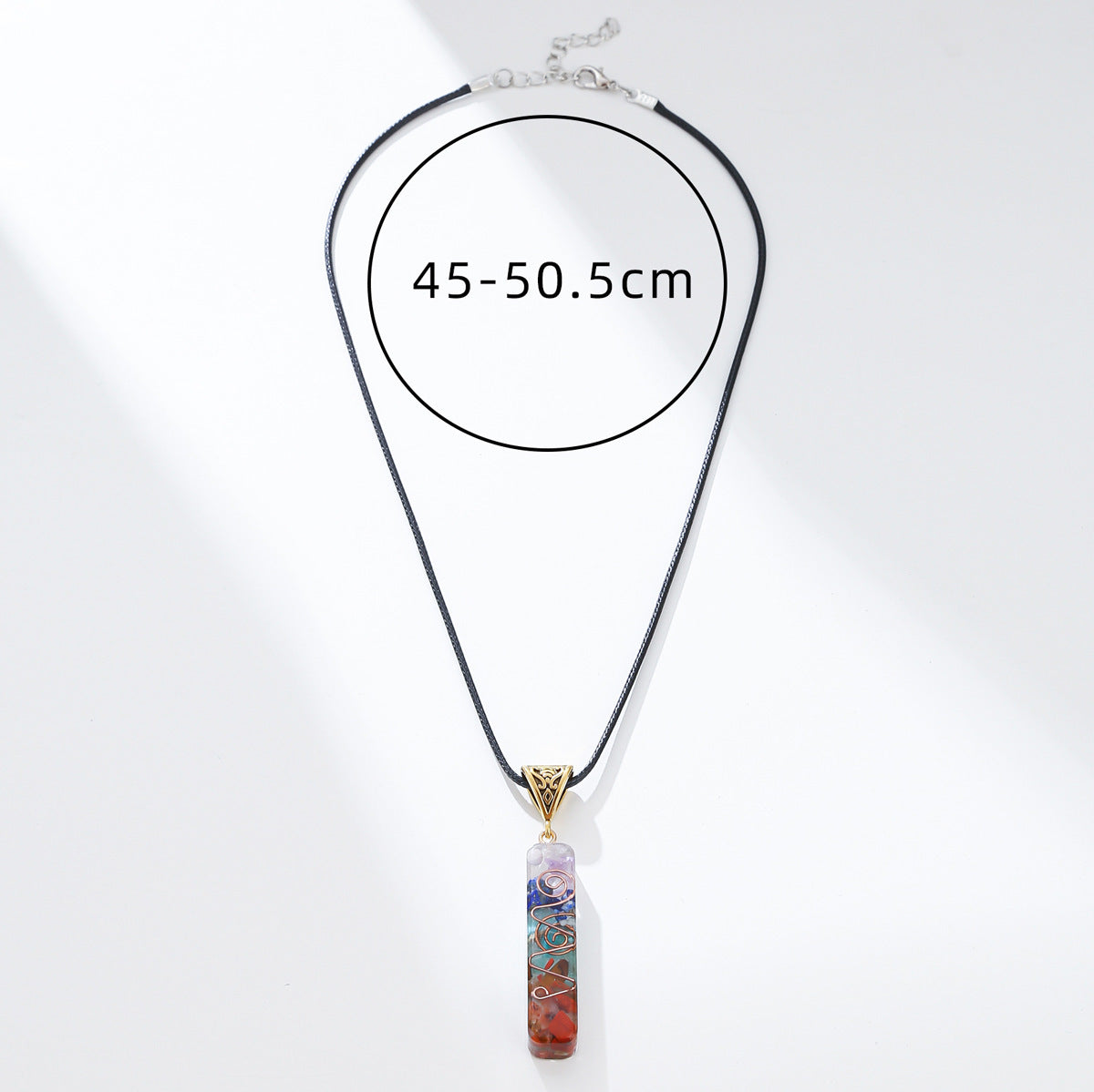 Retro Reiki Healing Energy Crystal Pendant Natural Stone