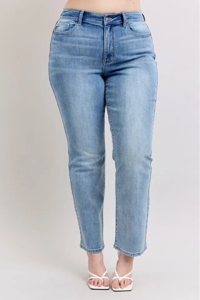Judy Blue Plus Size High Waist Dad Jeans-Get You Some Sun
