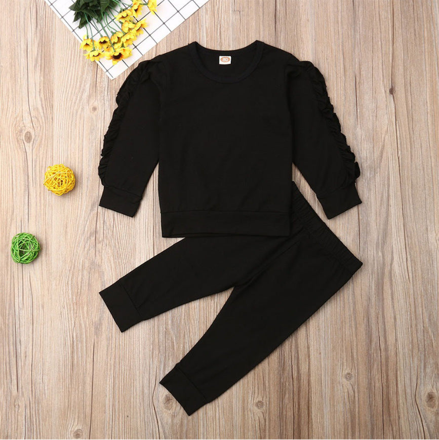 Newborn Unisex Ruffles Jumper Long Sleeve pant Set