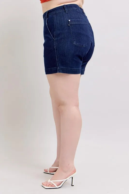 Judy Blue Plus Size High Waist Denim Shorts-Get You Some Sun