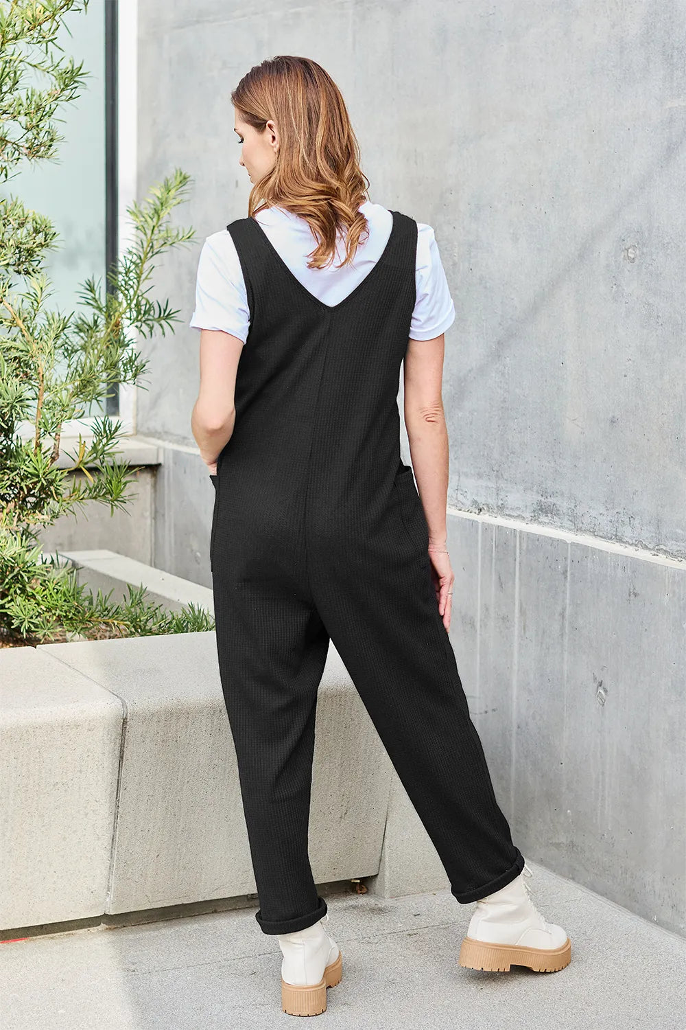 Double Take Full Size Sleeveless Straight Jumpsuit-