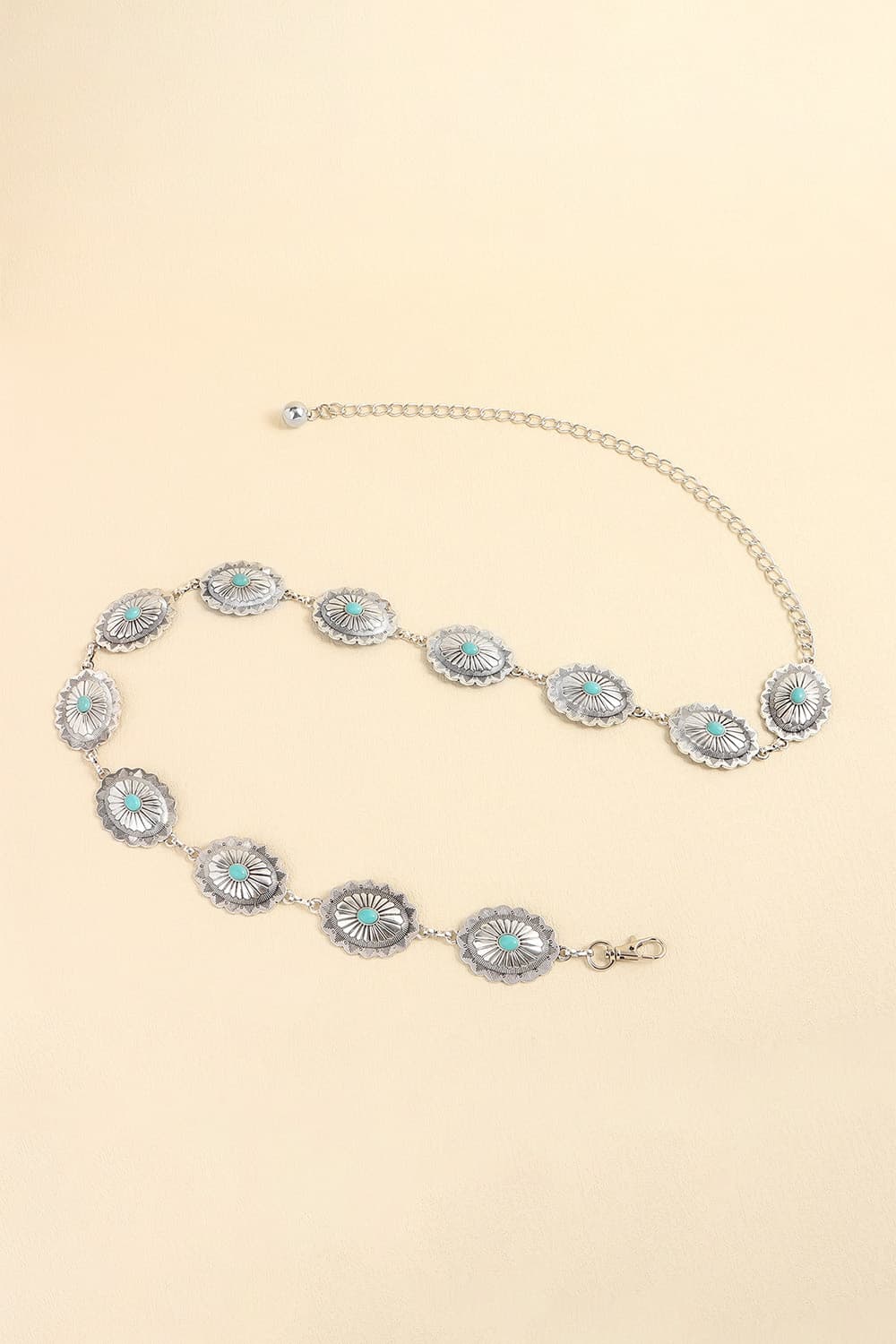 Vintage Turquoise Alloy Belt-Get You Some Sun