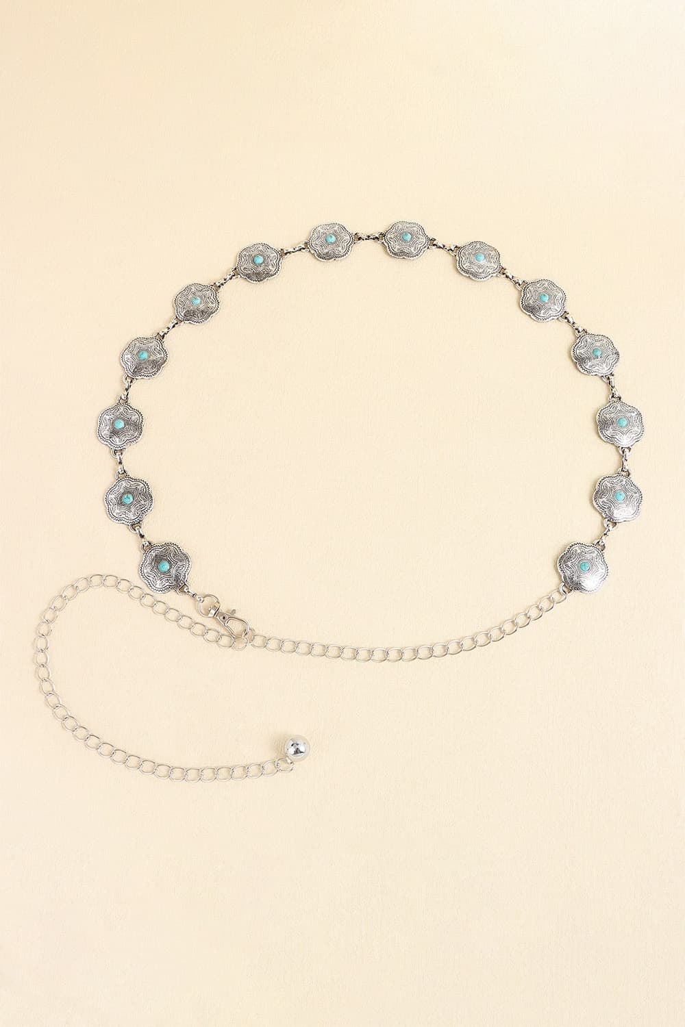 Vintage Turquoise Alloy Belt-Get You Some Sun