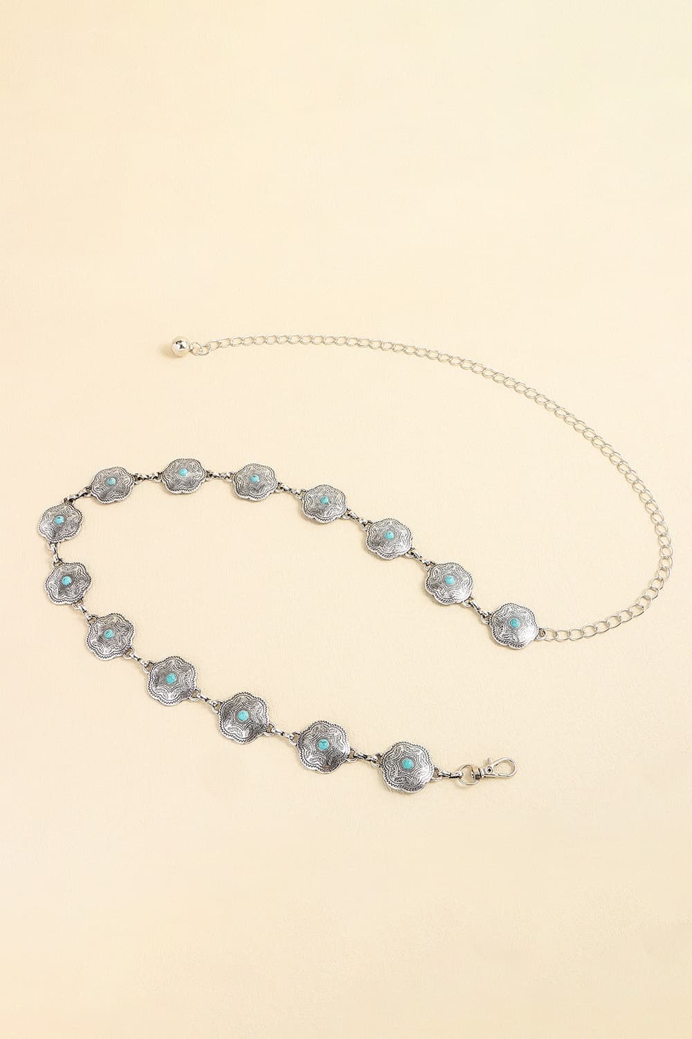 Vintage Turquoise Alloy Belt-Get You Some Sun