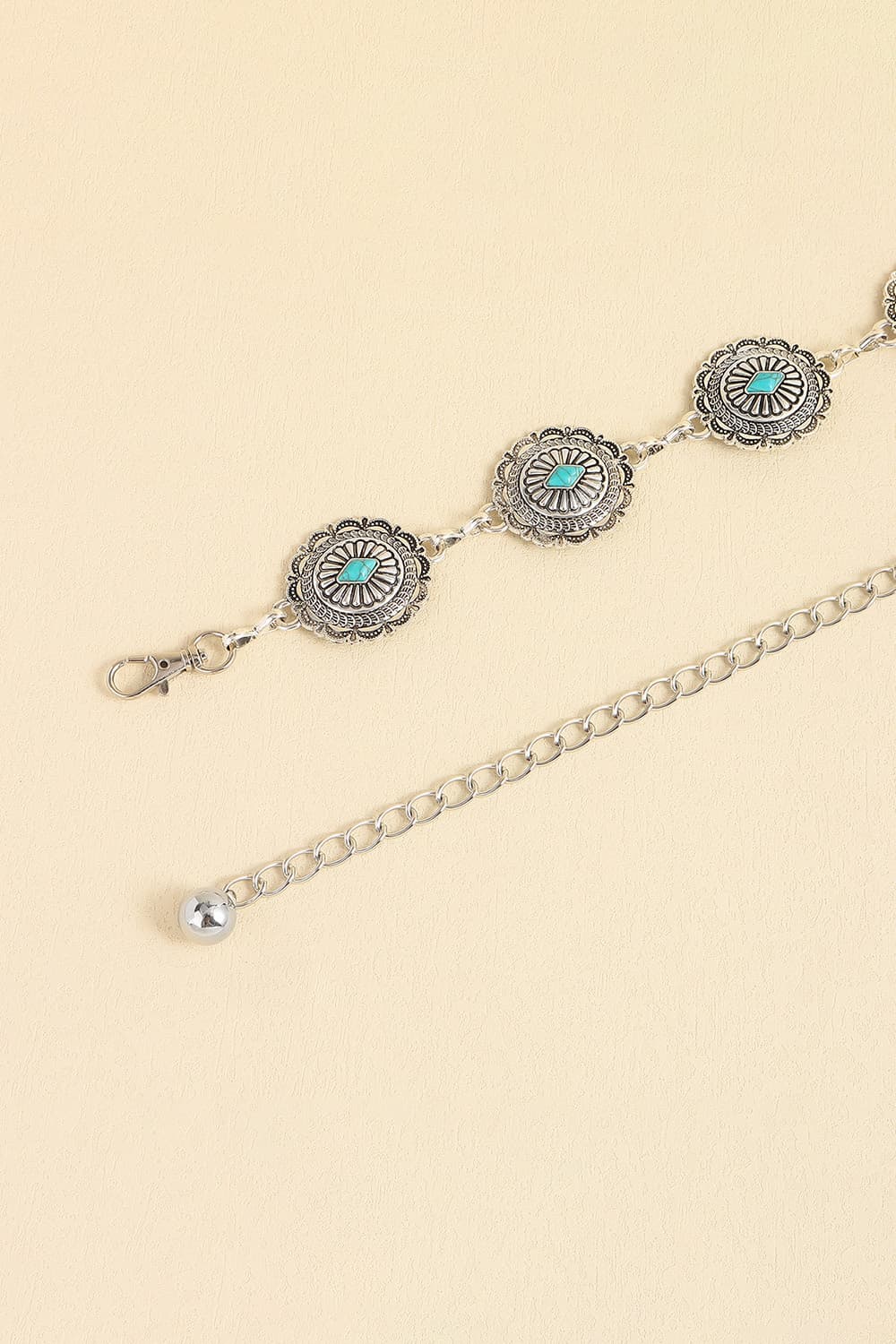 Vintage Turquoise Alloy Belt-Get You Some Sun