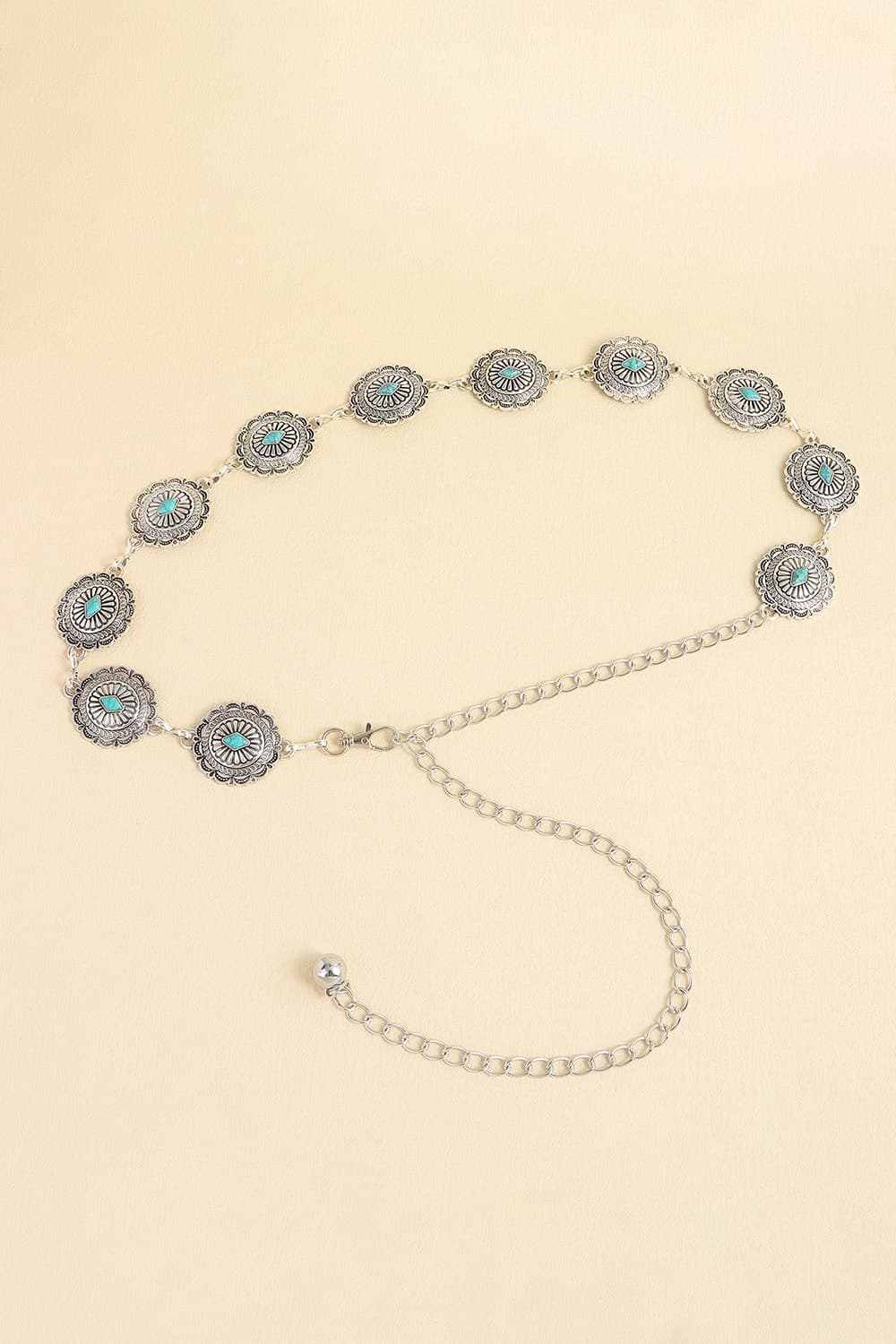 Vintage Turquoise Alloy Belt-Get You Some Sun