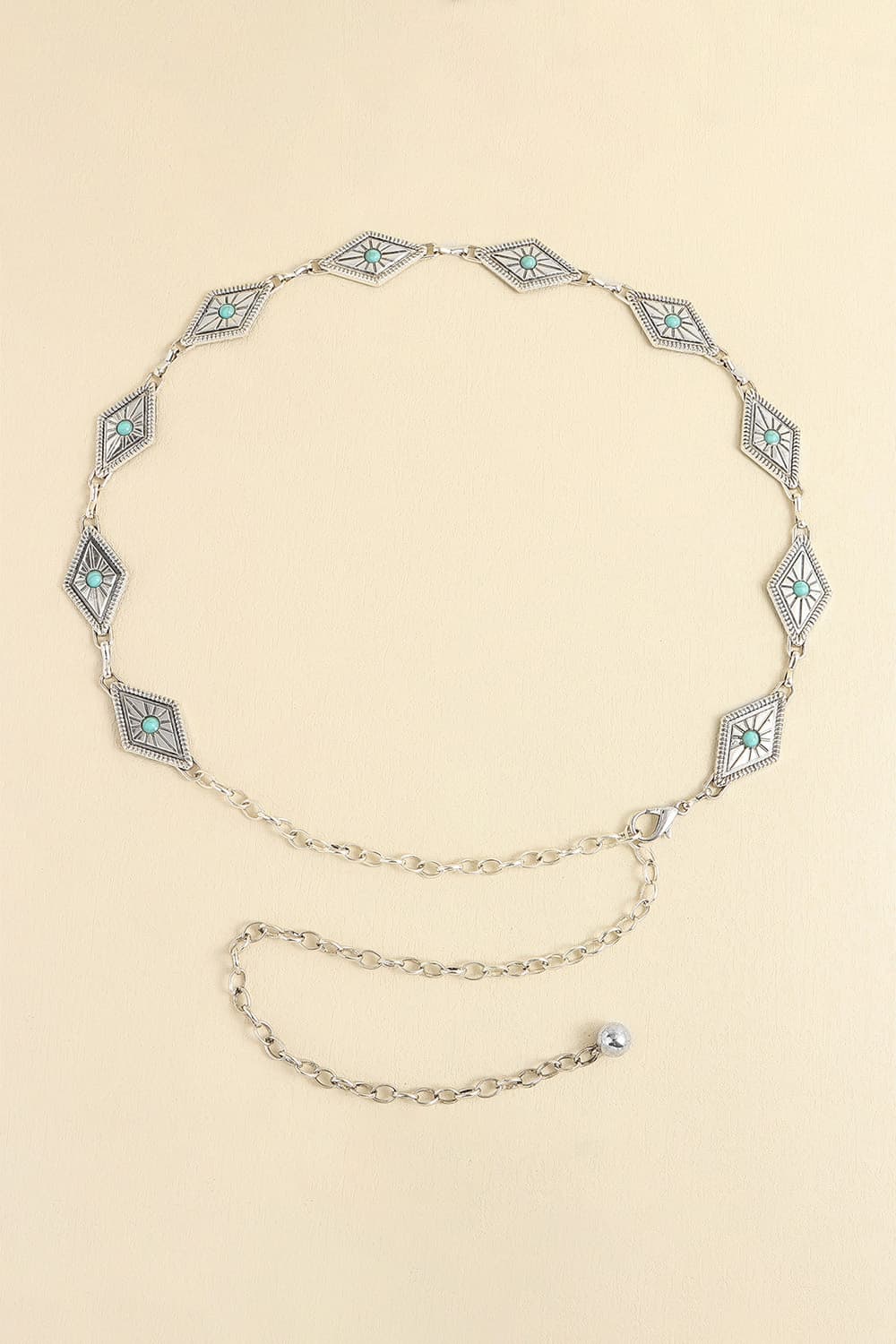 Vintage Turquoise Alloy Belt-Get You Some Sun