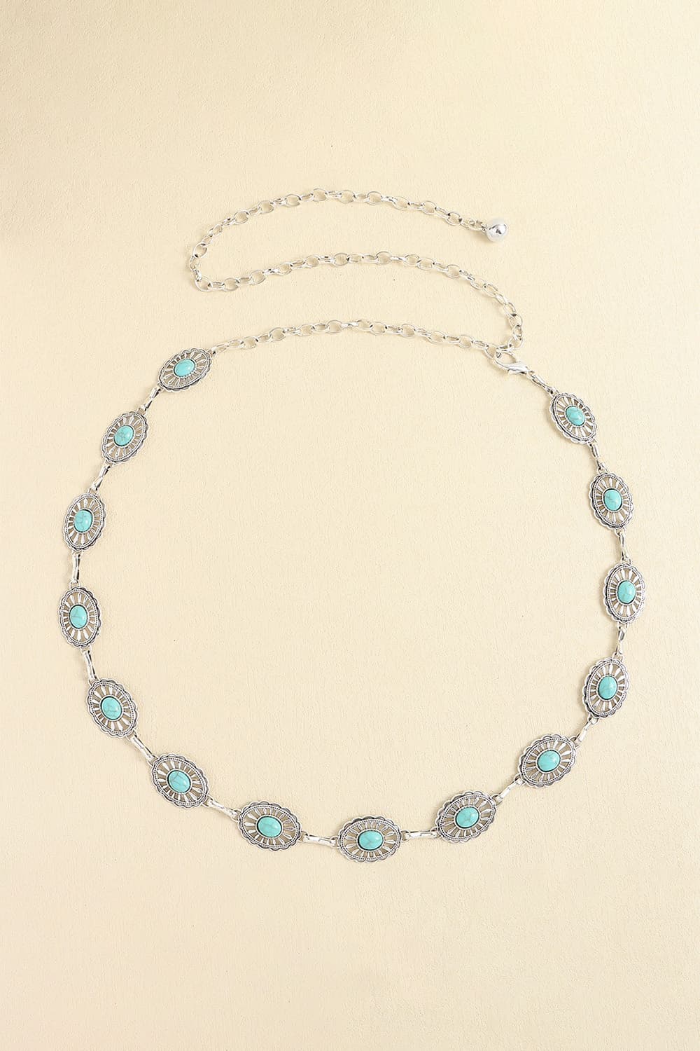 Vintage Turquoise Alloy Belt-Get You Some Sun