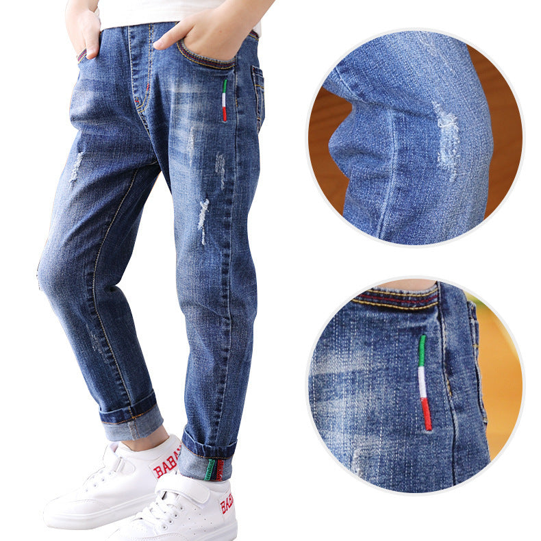 Boys' denim trousers, new style,-Get You Some Sun