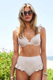 Davi & Dani Ruffled Adjustable Straps Bikini Set-