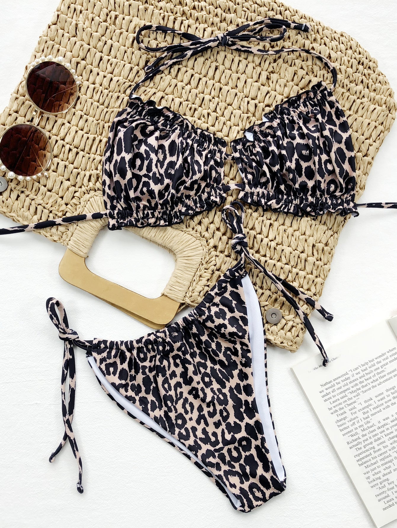Frill Trill Halter Neck Bikini Set-Get You Some Sun