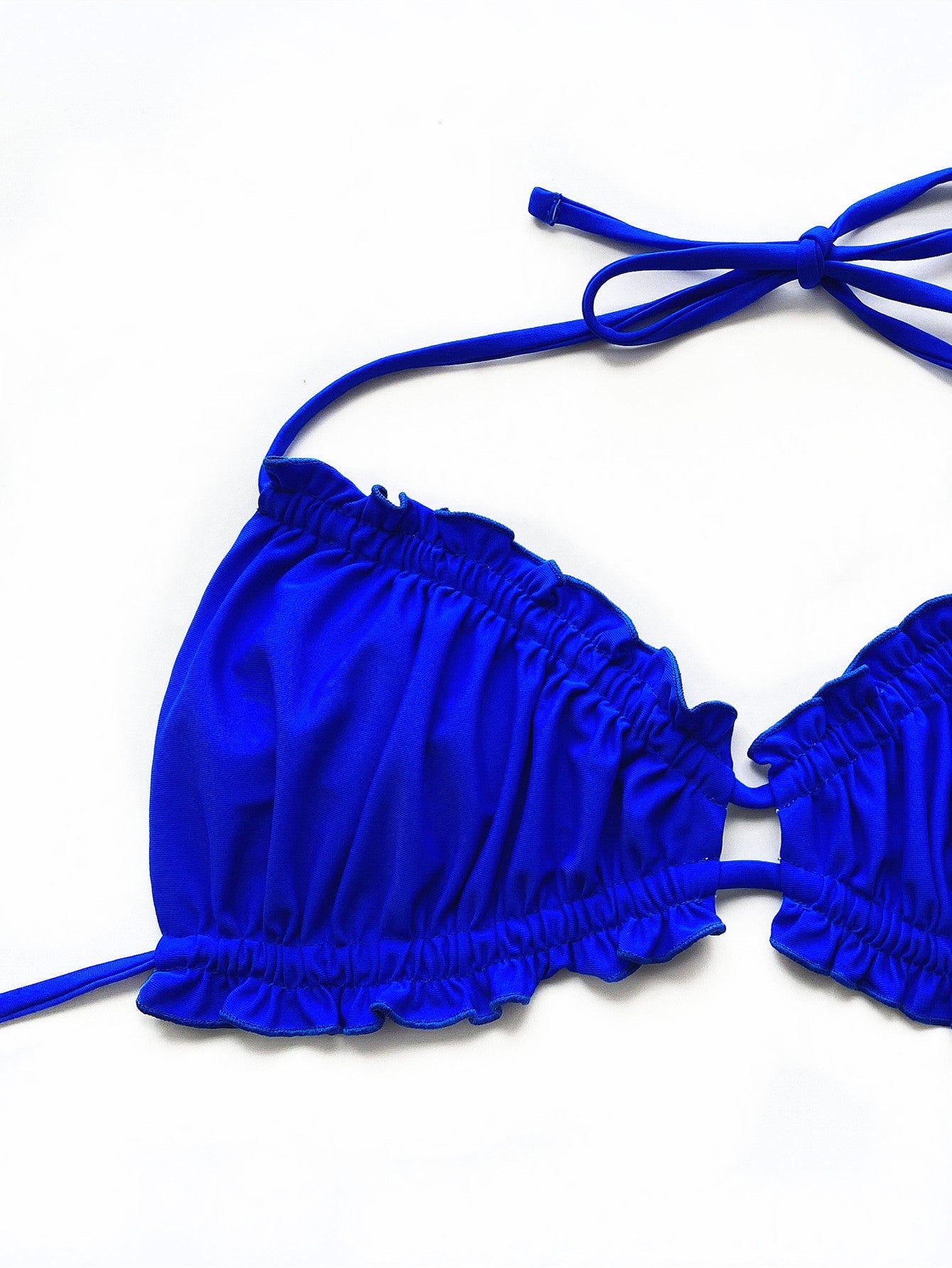 Frill Trill Halter Neck Bikini Set-Get You Some Sun