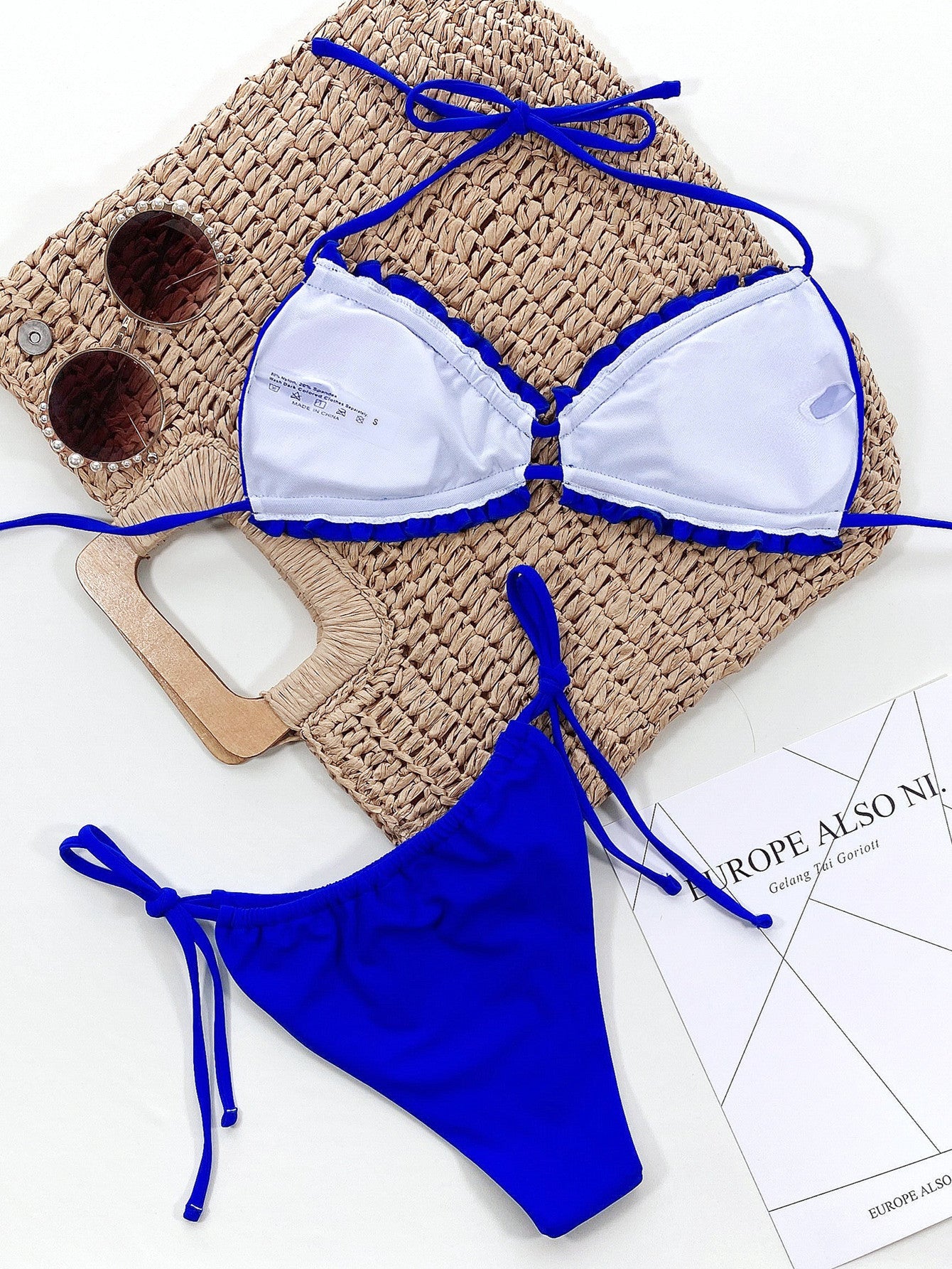 Frill Trill Halter Neck Bikini Set-Get You Some Sun