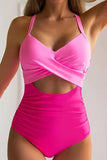 Tied Crisscross Cutout One-Piece Swimwear-Get You Some Sun