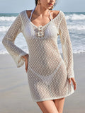 Crochet Backless Beach Cover-Up Dress-Get You Some Sun