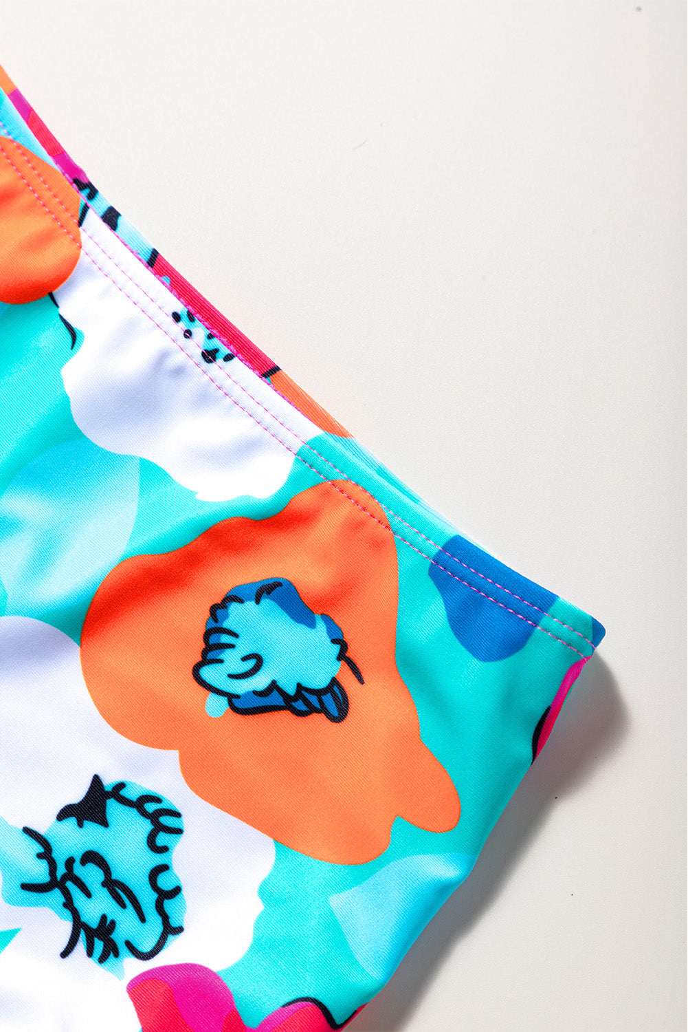 Cropped Swim Top and Floral Bottoms Set-Get You Some Sun