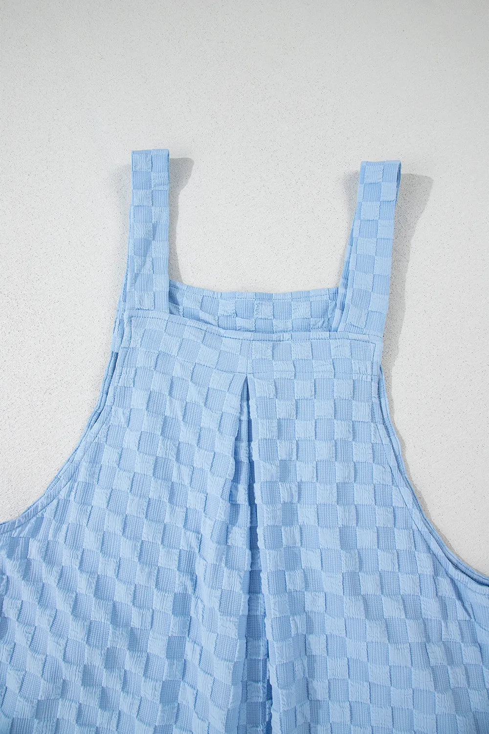 Checkered Pocketed Wide Leg Overalls-Get You Some Sun