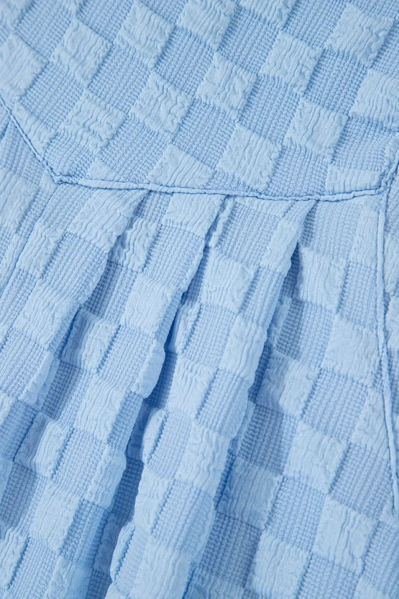 Checkered Pocketed Wide Leg Overalls-Get You Some Sun