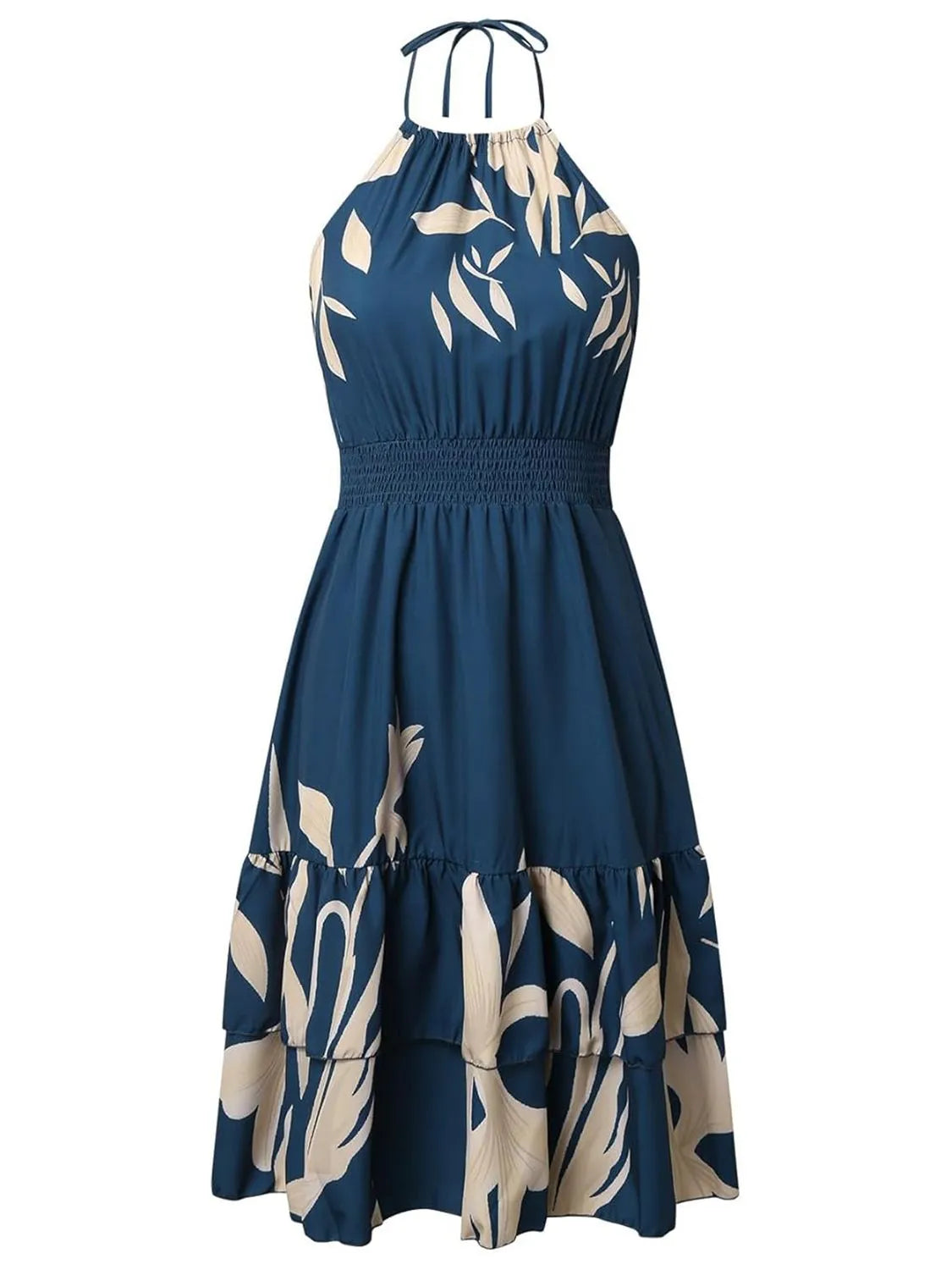 Paisley Print Halter Neck Mini Dress-Get You Some Sun