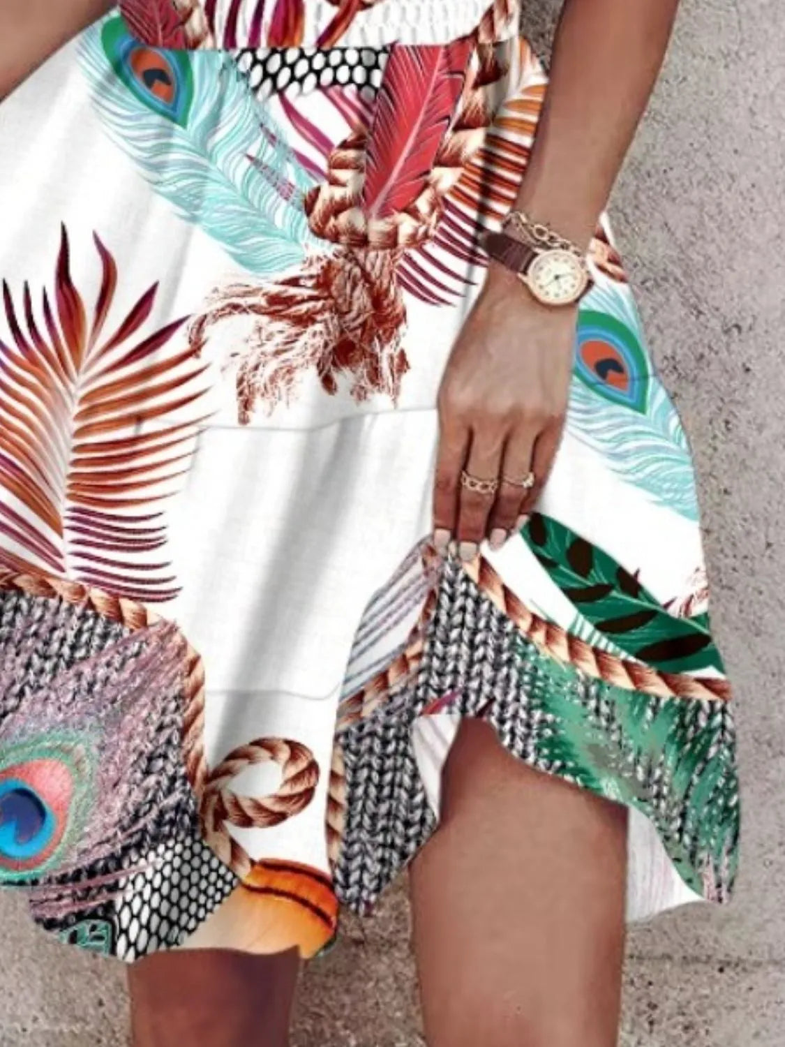 Paisley Print Halter Neck Mini Dress-Get You Some Sun
