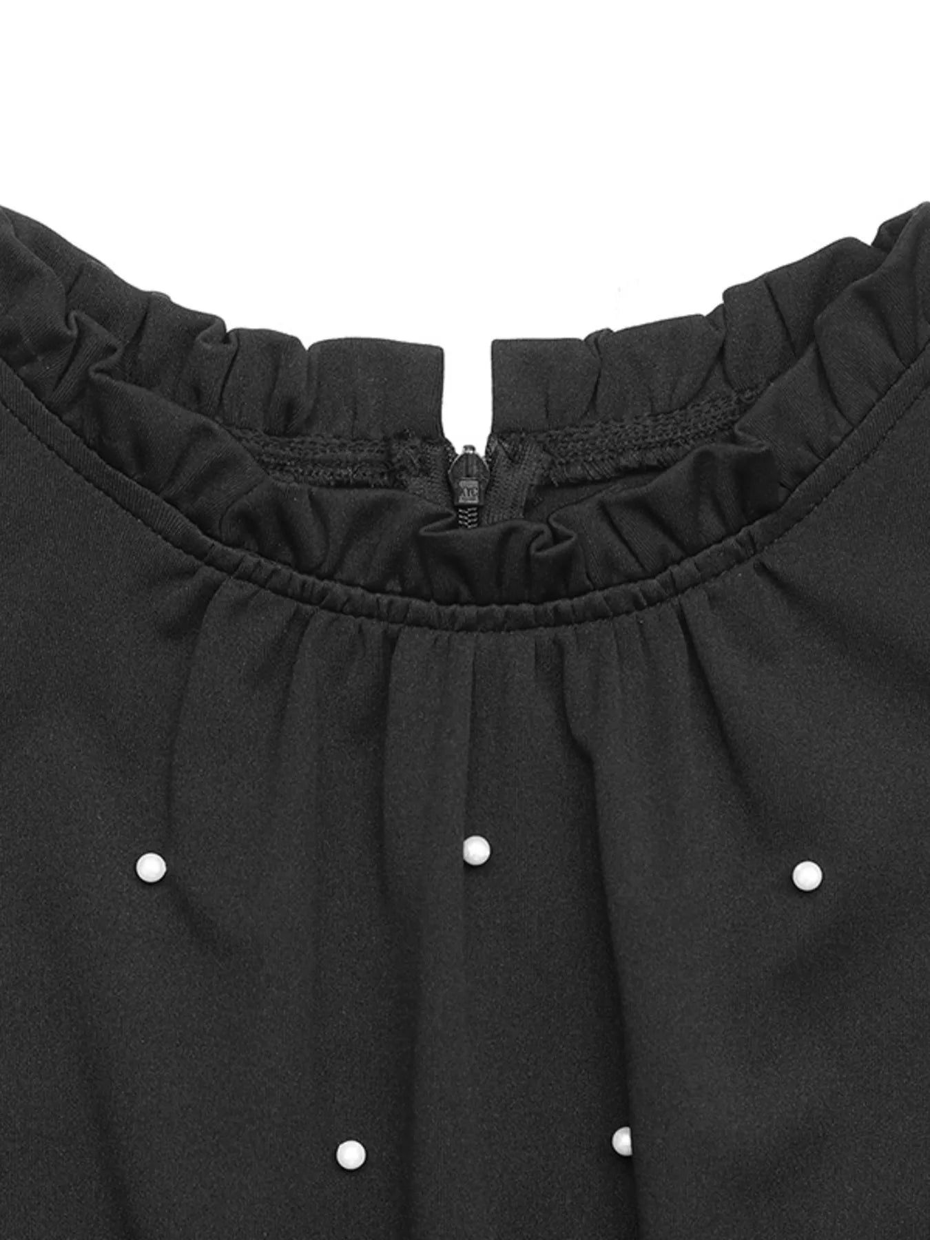 Pearl Detail Ruffled Cap Sleeve Jumpsuit-Get You Some Sun