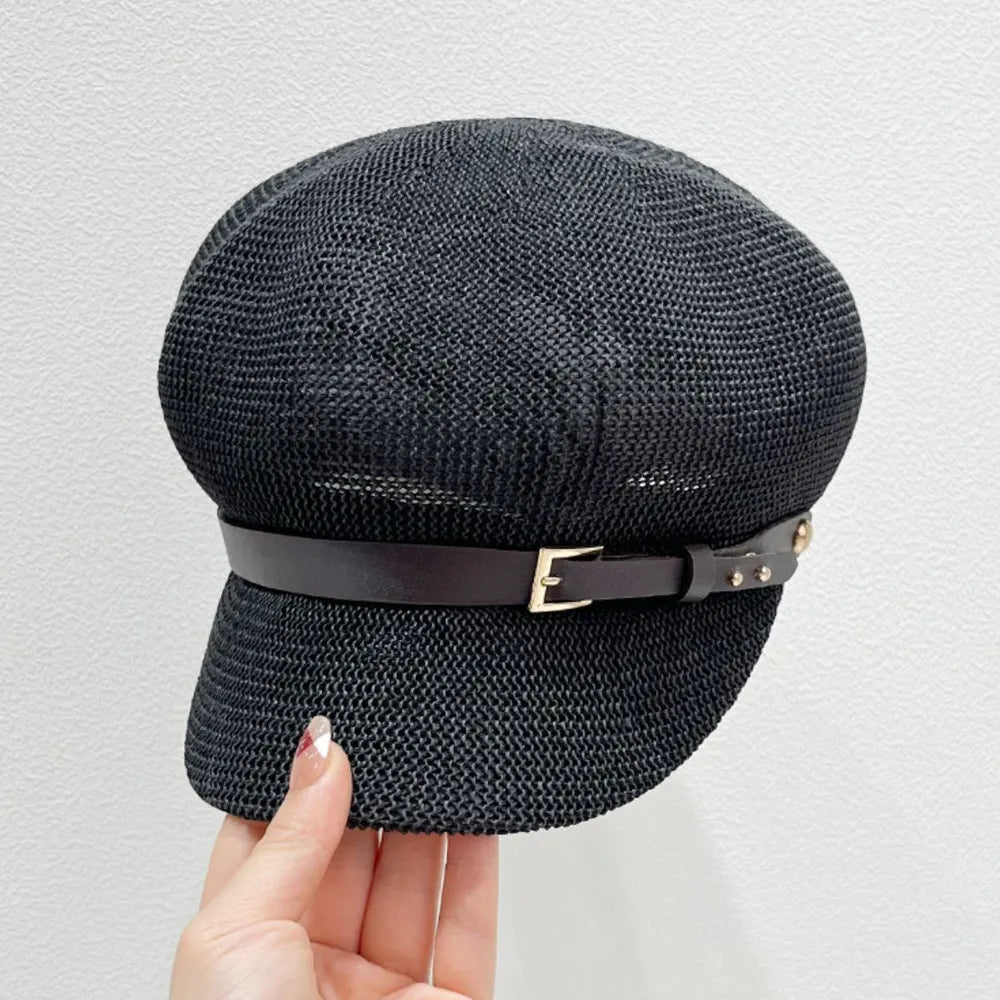 Straw Woven Buckle Hat-Get You Some Sun