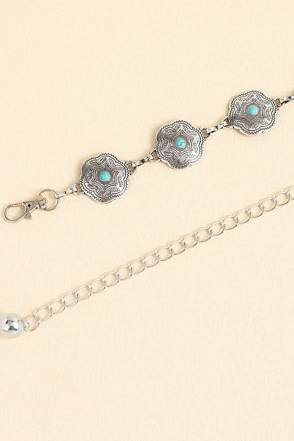 Vintage Turquoise Alloy Belt-Get You Some Sun