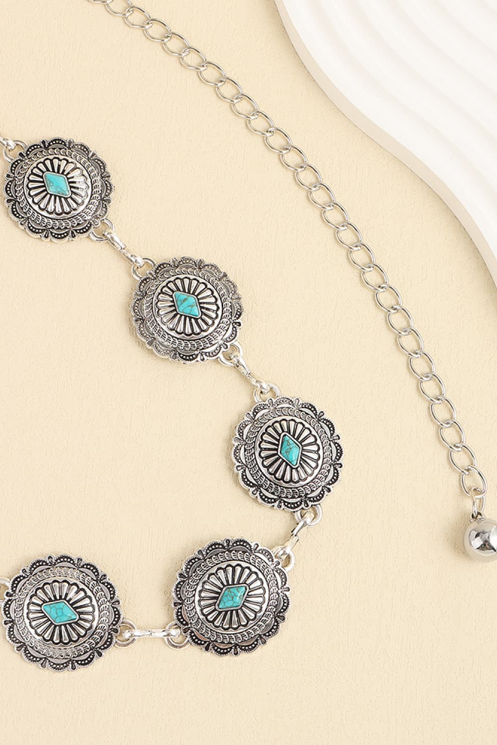 Vintage Turquoise Alloy Belt-Get You Some Sun