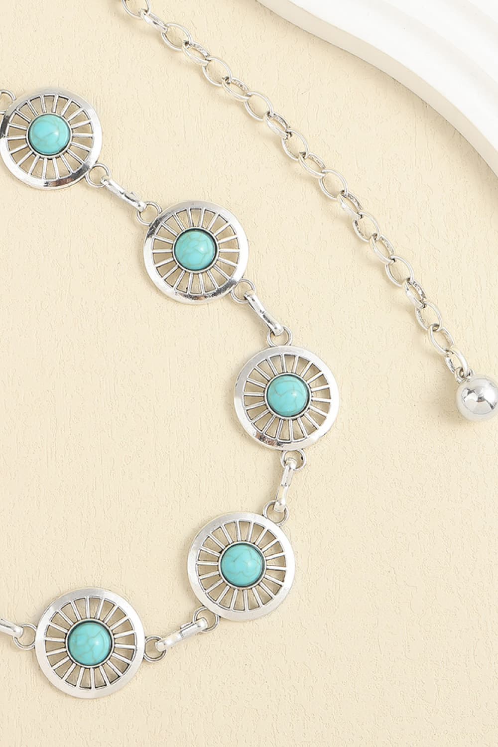 Vintage Turquoise Alloy Belt-Get You Some Sun