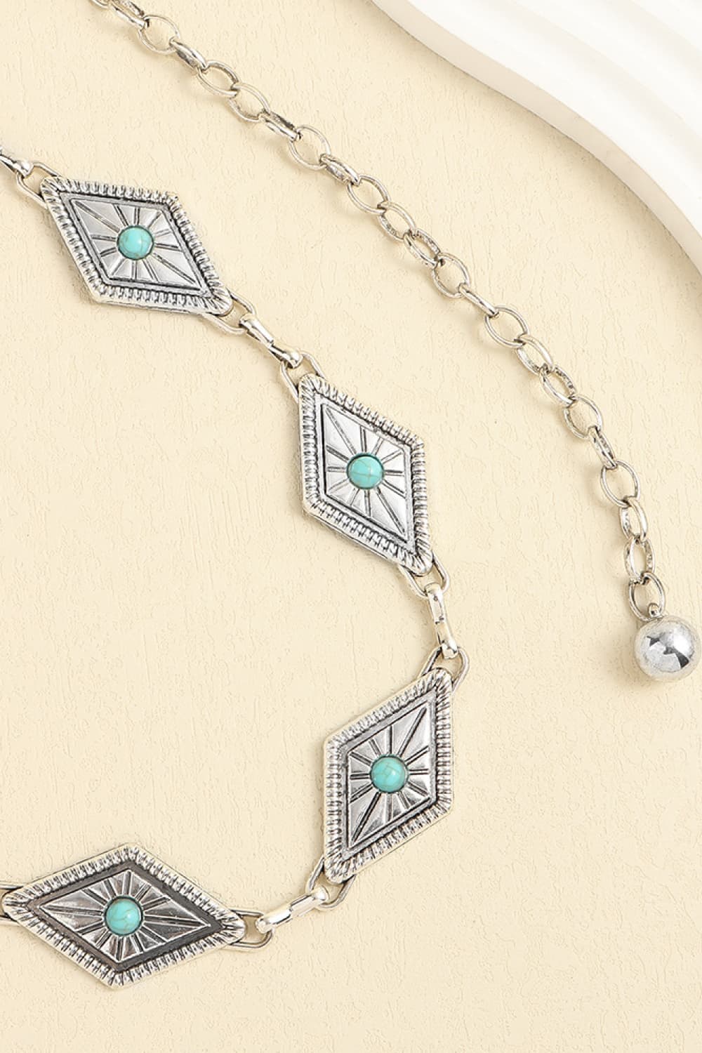 Vintage Turquoise Alloy Belt-Get You Some Sun