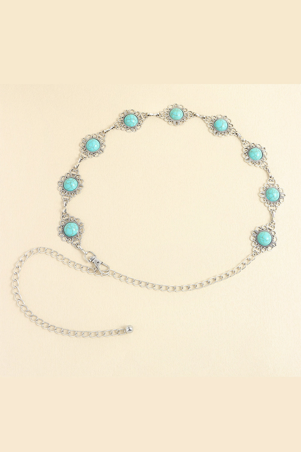 Vintage Turquoise Alloy Belt-Get You Some Sun