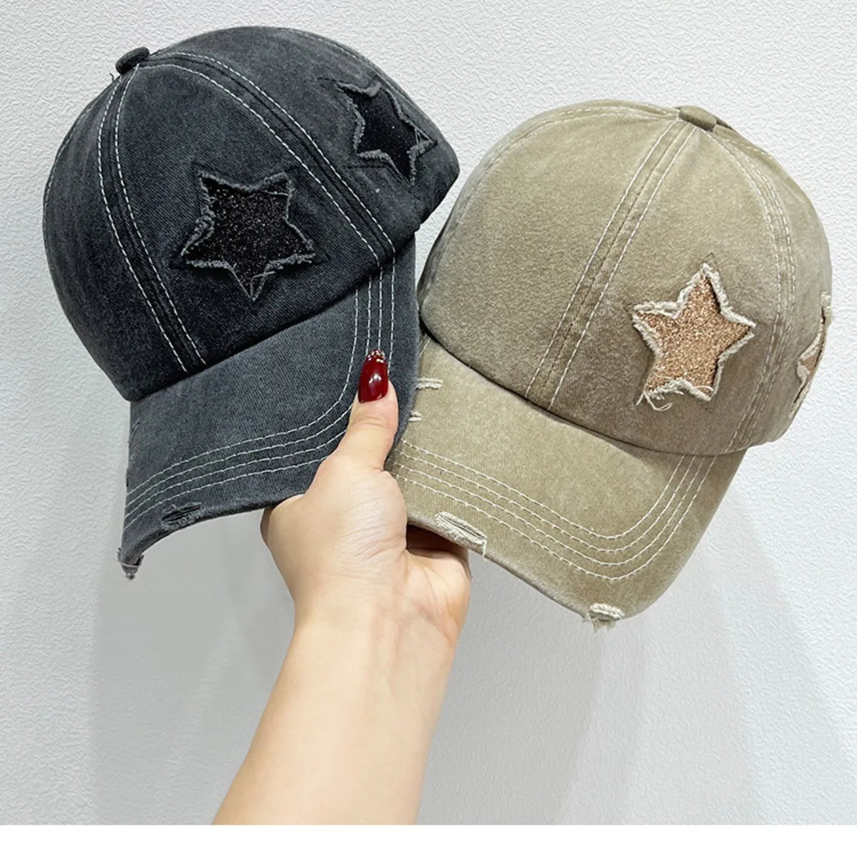 Star Adjustable Baseball Cap-Get You Some Sun