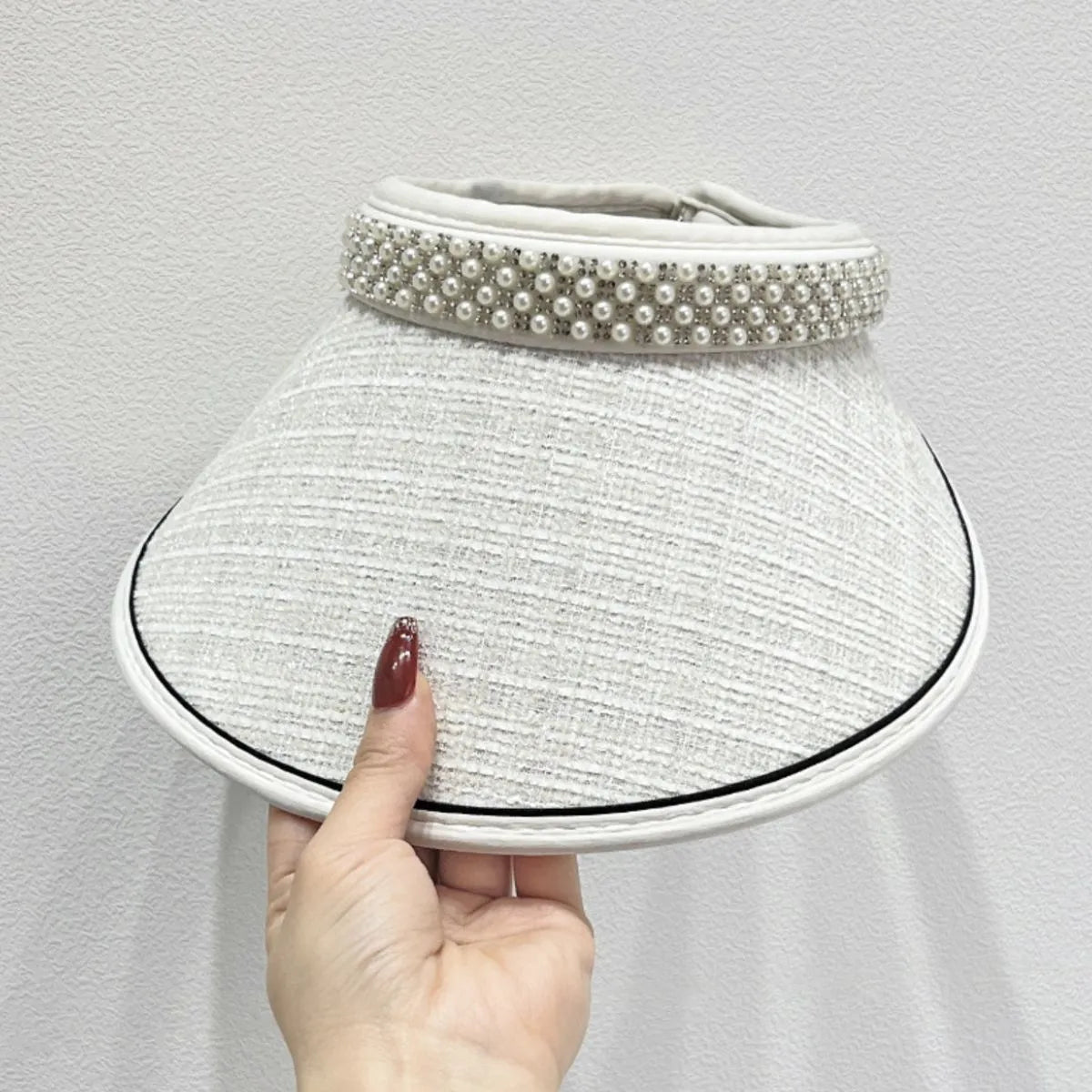 Pearl Detail Sunscreen Hat-Get You Some Sun