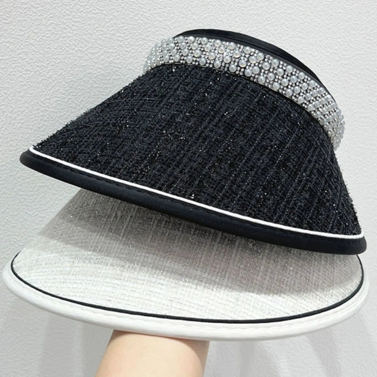 Pearl Detail Sunscreen Hat-Get You Some Sun