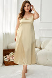 Plus Size Tie-Shoulder Midi Night Dress-Get You Some Sun