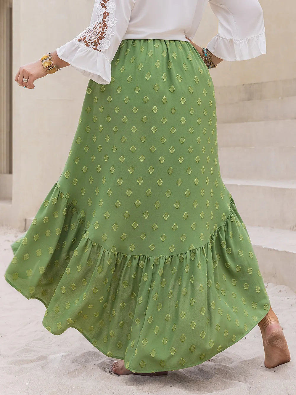 Plus Size High-Low Skirt-Get You Some Sun