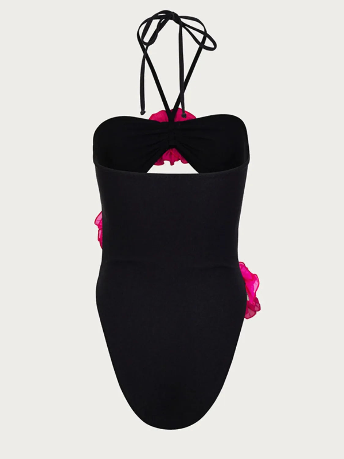 Flower Cutout Halter Neck One-Piece Swimwear-