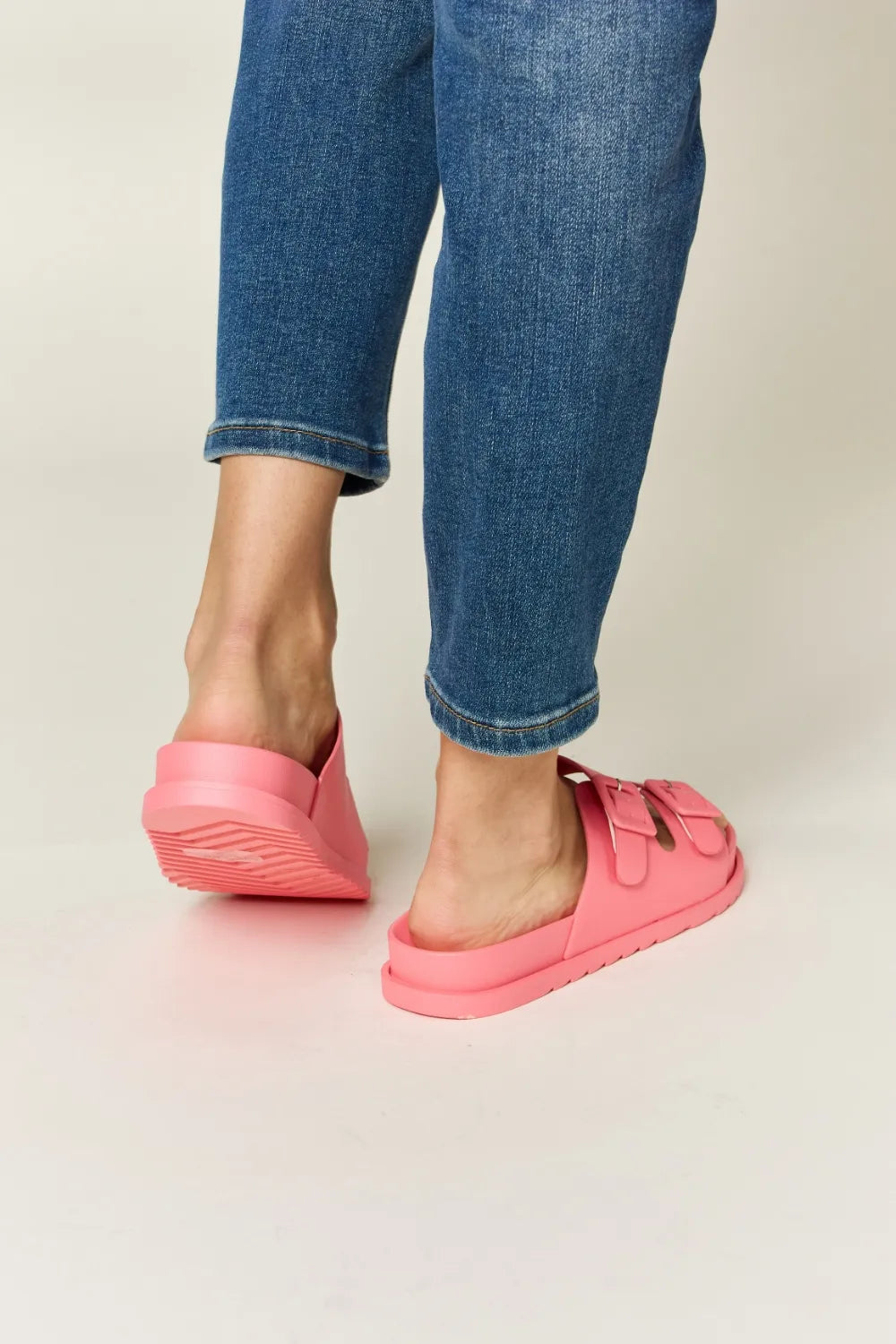 Legend Double Buckle Open Toe Sandals-Get You Some Sun