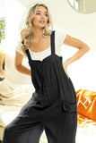 BiBi Gauze Buttoned Up Overall Jumpsuit with Pockets-