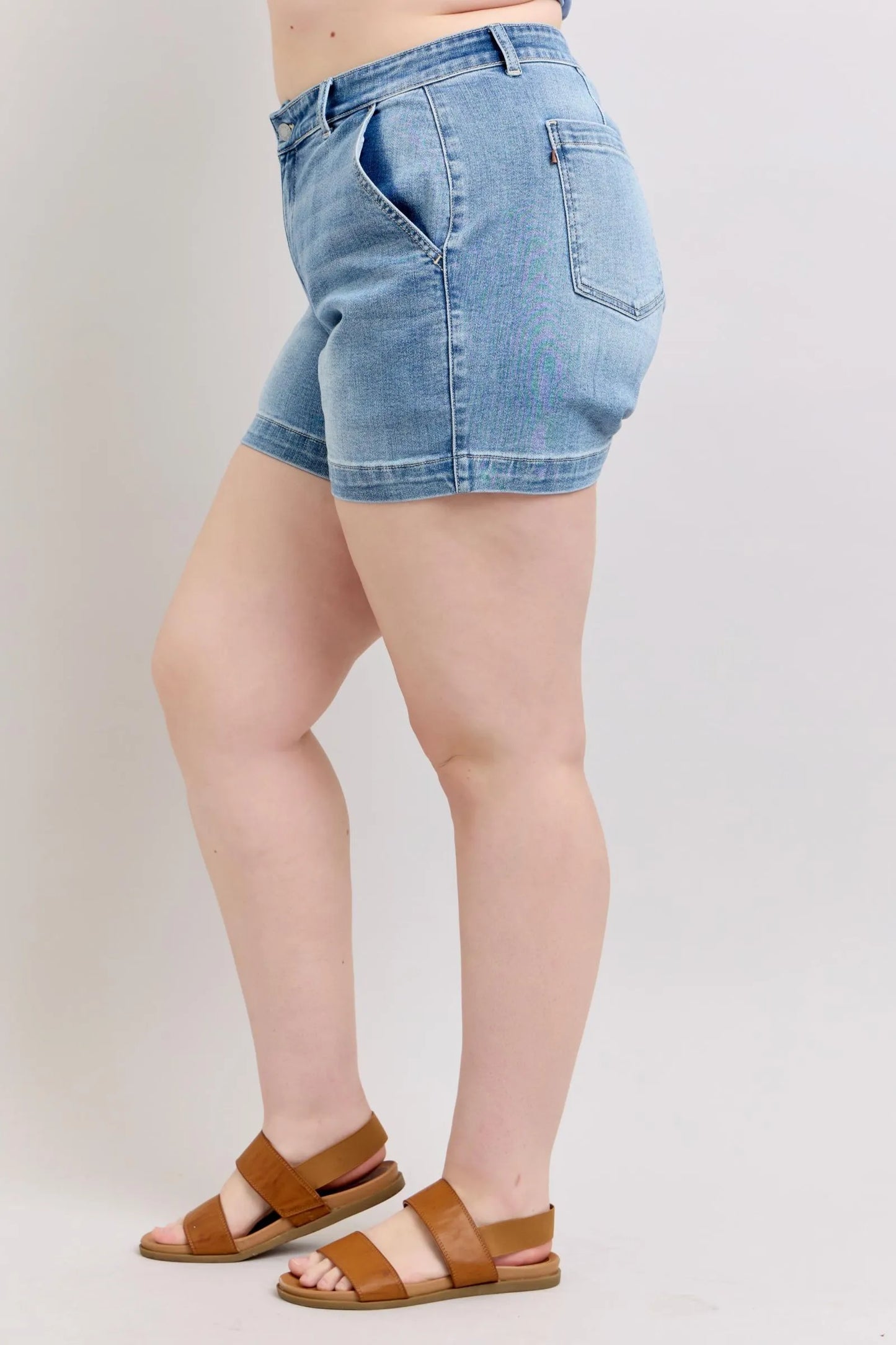 Judy Blue Plus Size High Rise Denim Shorts-Get You Some Sun