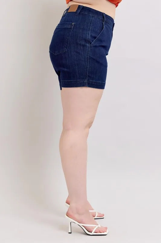 Judy Blue Plus Size High Waist Denim Shorts-Get You Some Sun