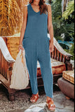 Double Take Full Size Sleeveless Straight Jumpsuit-