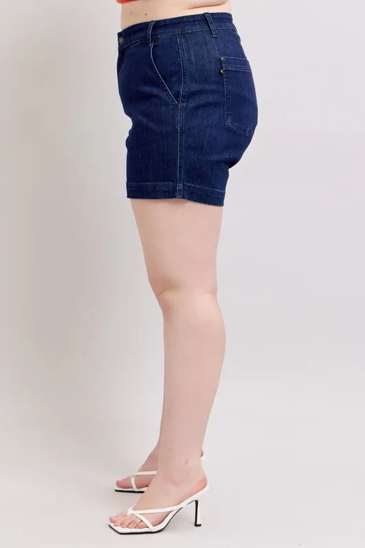 Judy Blue Plus Size High Waist Denim Shorts-Get You Some Sun