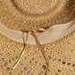 Fame Turquoise and Shell Star Beads Strap Western Straw Hat