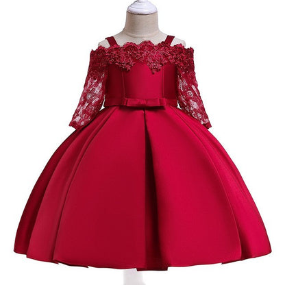 Kids Girls Beautiful Red  Dress-Get You Some Sun